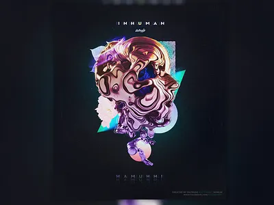 INHUMAN - Abstract Illustration 3d abstract art artwork concept coverart dark grabient illustration photomanipulation sculpture