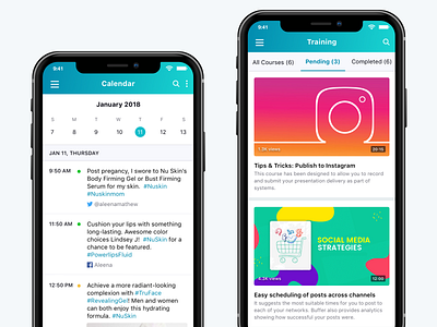 My Social calendar learning mobile app