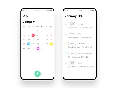 Calendar animation app art blue branding clean design flat icon icons illustration illustrator ios logo mobile typography ui ux web website