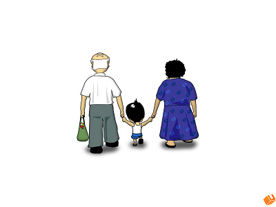 Grannss grandfather grannies illustration lost photoshop sad