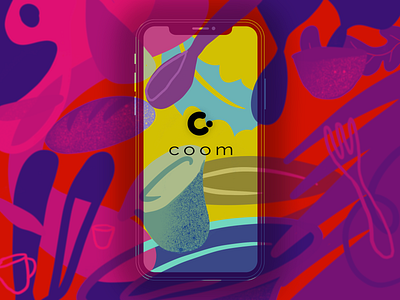 Coom application app branding design illustration logo