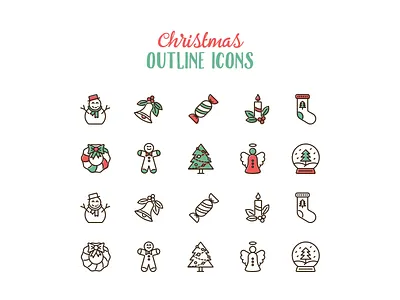 Christmas icons design icon illustration ui 设计