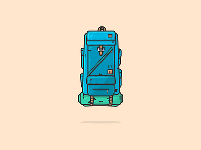 Another Backpack...but a bigger one :D backpack backpacking bag bag design camp camping colors dribbble invite dribbble invite giveaway flat illustration graphic art graphic design icon icon artwork illustration illustration art illustrator minimal vector wilderness