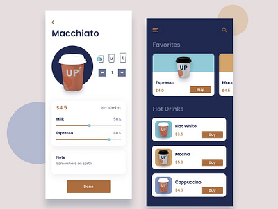 Wanna a cup of coffee? app coffee app dailyui food graphic mobile mobile app rubynguyenart ui ux visual