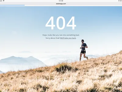 404 Error Page 404 404 error 404 error page art blue creative design exercise health mountains nature running sketch ui ux web webdesign webdesigner website white