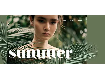 Summer Tone brand design fashion graphicdesign illustration landing page landing page design layout summer uidesign uiux web design