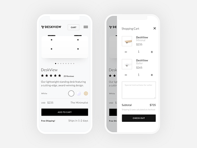 Shop DeskView On Mobile clean design grid layout lightweight minimal mobile mobile design mobile development shopify type typography ui ux web