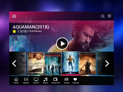 Tv App 25th design for #dailyui #025 adobe illustrator creative design dailyui design illustration tv app typography ui ux vector