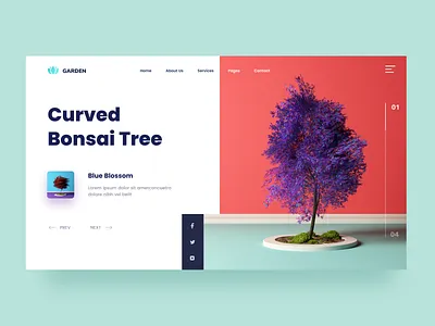 Garden Hero Concept bonsai flower garden gardener header tree