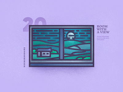 The Final Room With A View – 20 2d brutalism flat hills landscape linear moon portal room scenic skyline texture vector view window