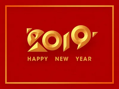 2019 new year pig logo