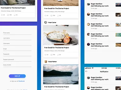 Social app filter ios ios ui design notification sketch social ui ux ux ui design