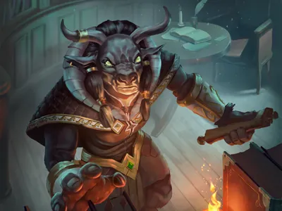 Auric Record Keeper fantasy game art illustration photoshop