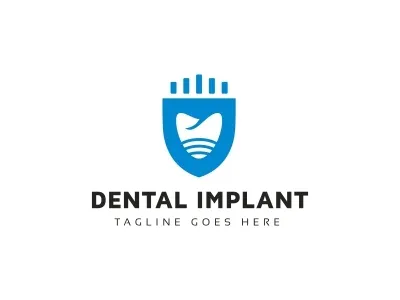 Dental Implant Logo care clean clinic company corporate dental dentist dentistry design doctor fresh health hospital id logo logotype medical nurse ontology physician