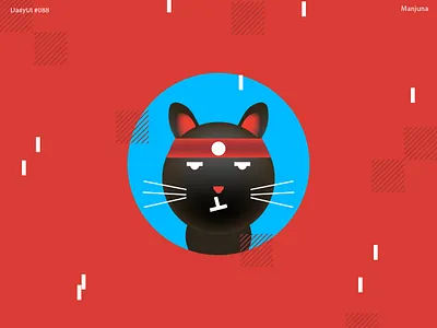 Daily UI #088 - Avatar avatar avatar icons avatars cat daily ui daily ui dailyui flat fun icon icons illustration illustrator interface japan logotype ninja red ui web