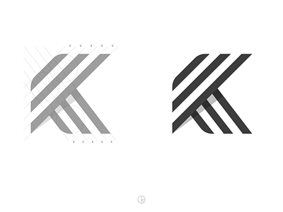 K - construction branding golden ratio grid icon k logo logogrid mark minimal symbol