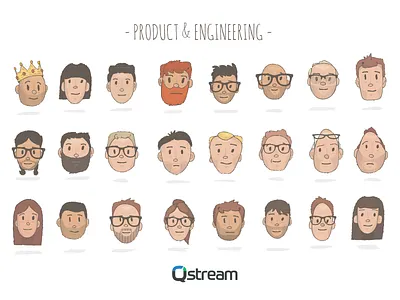 Product & Engineering about avatar characters face head members product team us