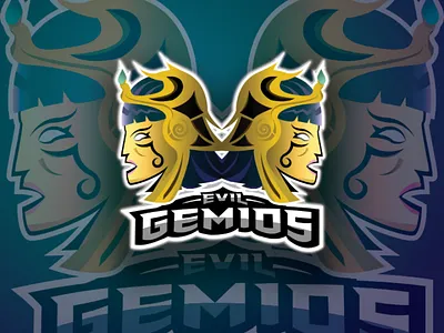 Evil gemios mascot logo art artist esports graphic design graphic designer illustration illustrator logo logo design logodesigner mascot