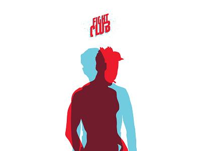 Fight Club Minimal Art - Anaglyph design flat illustration lettering minimal minimal art type typography ui vector