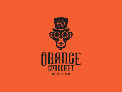 Our New logo identity logo logo design monkey orange typeface