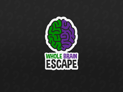 Whole Brain Escape brand escape room identity logo maze puzzle