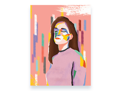 The Harmonic Portrait art brush colors design illustration nice colors noise paint paints portrait portrait art poster sketch style stylized ui