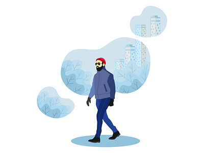 Stylish Man 2d characterdesign flat design illustration vector