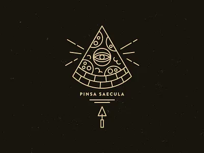 Pizzanati geometric illuminati illustration logo minimal pizza pizza logo pizzanati secret society vector