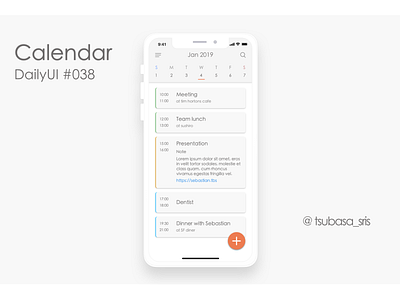 DailyUI#038 "Calendar" app calendar calendar app calendar design dailyui dailyui challenge dailyuichallenge design floating button material design sketch todo ui ux