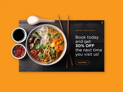 Daily Ui Challenge 016 - Popup/Overlay app challenge daily daily ui dailyui day016 design overlay popup restaurant ui