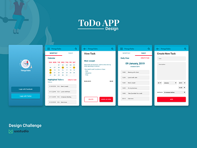 To Do App design ui design challenge uiux uiuxdesign ux studio