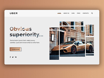 Uber luxury web page concept design graphic desgin landing landingpage ui web webdesign website