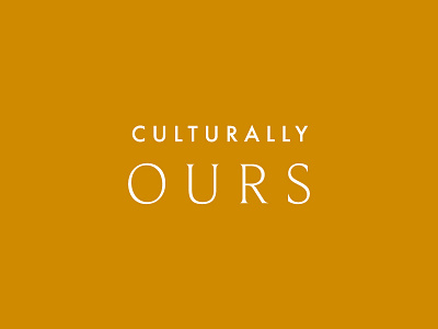 CulturallyOurs Secondary Logo branding culture design gold logo mark minimal modern sans serif serif simple turmeric typography