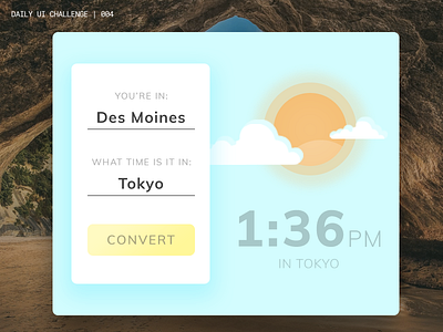 Daily UI 004 - Calculator 004 app design dailyui desktop app desktop application desktop widget illustration time zone time zone converter ui