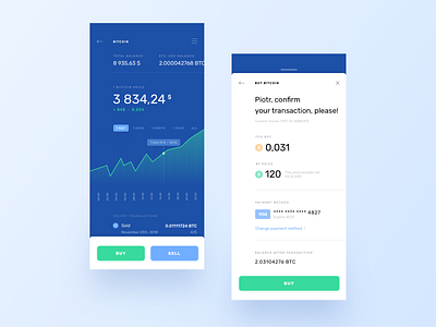 Cryptocurrency Wallet app blue confirmation crypto crypto currency crypto wallet dashboard fin tech interaction minimal mobile app payment typography ui ux