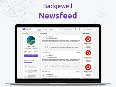 Newsfeed newsfeed profile page ui ux