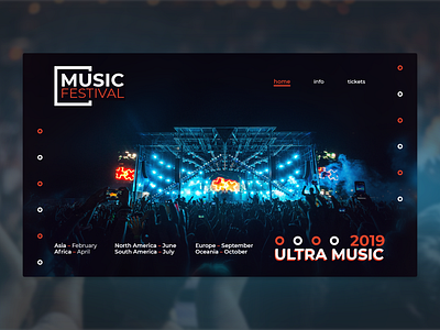 #003 Daily UI - Landing Page adobe daily ui dark design flat landing page music web xd