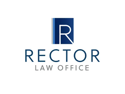 Rector Law Office branding business identity initial law lawyer legal logo