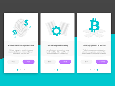 Mobile onboarding flow - DailyUI 23 blockchain crypto daily 100 daily 100 challenge dailyui dailyui 023 dailyui23 fintech mobile mobile app onboarding