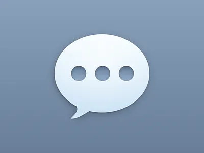 Messaging bubble chat depth gradient imessage shortcuts sketch skeumorphism