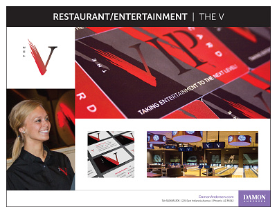 The V branding design