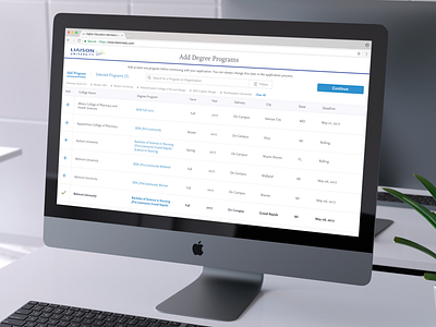 Admissions Applicant Portal admissions applicant apply clean college data data organization design designer elastic search organize portal search select table tabs web web design webdesign white space