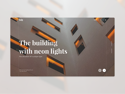 Bdg - building design full page ui ui ux web