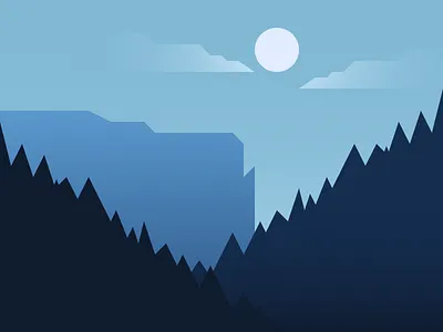 Forest Color Study color design flat forest simple vector yosemite