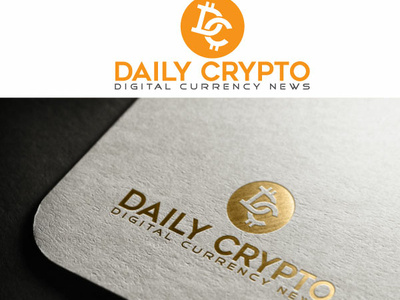 Digital Currency News brand crypto currency icon identity illustrator logo minimal typography vector