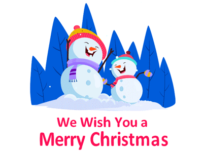 Snowmen animation illustration motion design sticker set ui