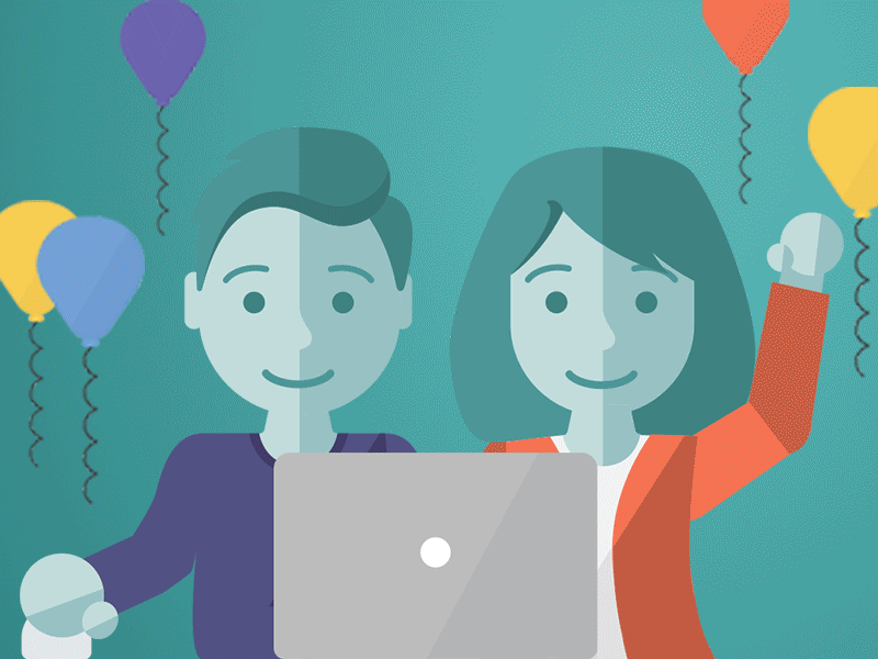 UserIQ Onboarding Graduation Animation animation illustration motion graphics photoshop