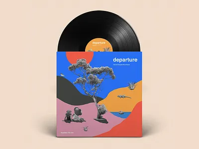 Samurai Champloo Music Record: Departure Album cover redesign collage colorful design graphic design retro