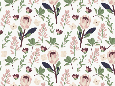 Maison de Fleurs Pattern botanical branding cute design exotic fabric floral flower flowers illustration leaf leaves logo logos pattern pattern design pattern library vector wallpaper wedding