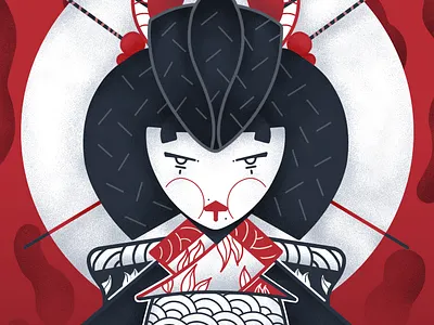 Geisha 1/3 - Full illu on my instagram animation art artsy artwork canada design digitalart drawing flatdesign france graphic graphicdesign illustration illustrator japan montreal motion posca sketch